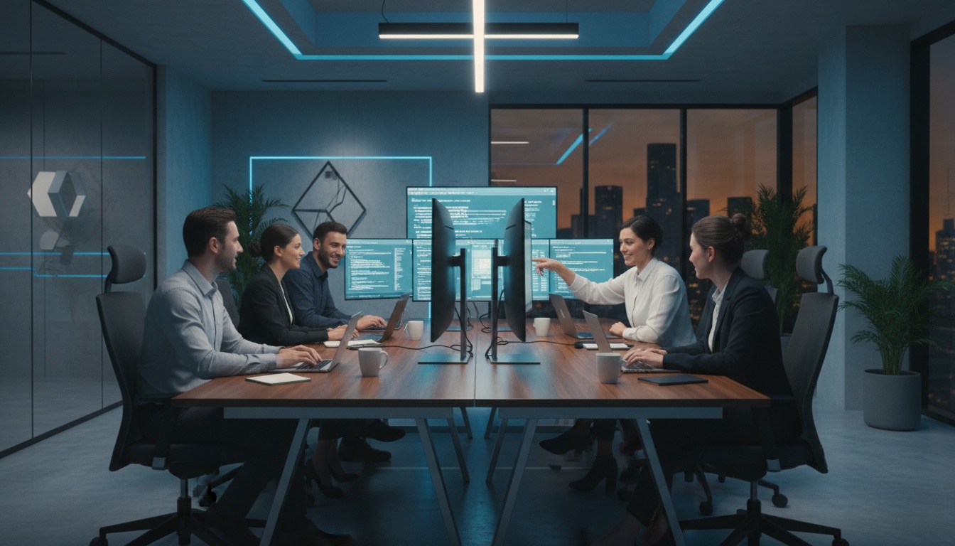 Das IT-Saar-Team bei der Arbeit im Büro