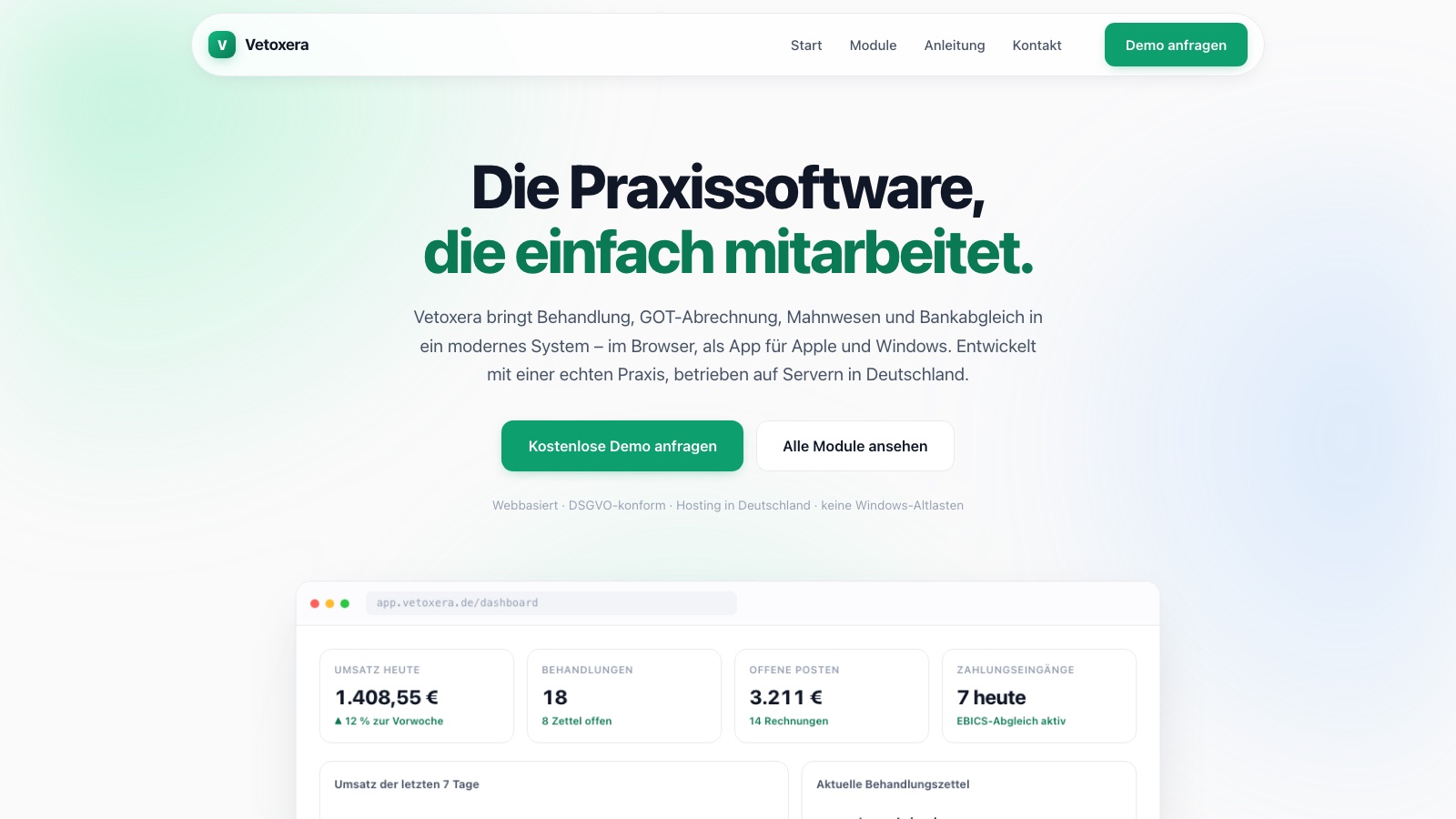 Vetoxera – Praxissoftware für Tierarztpraxen